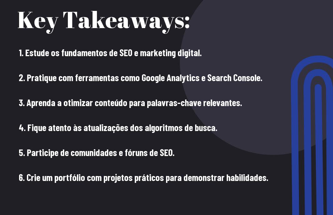 Como me tornar SEO key takeaways